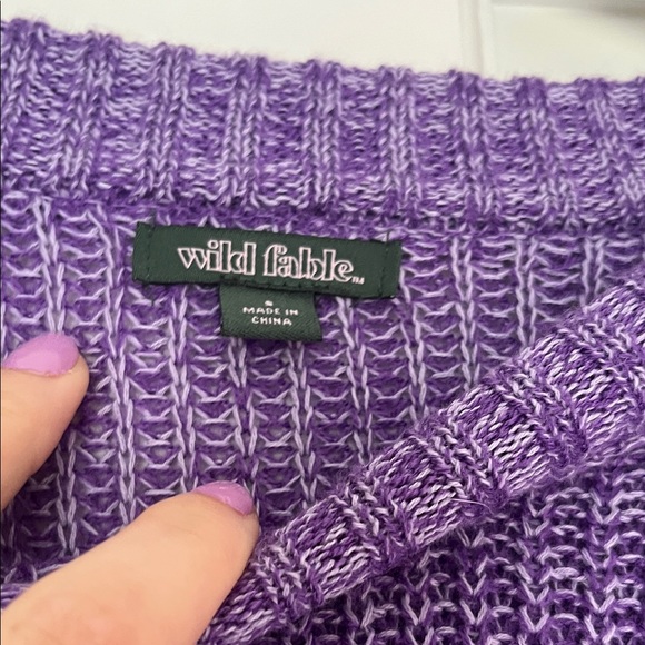 Wild Fable Purple Crew Neck Sweater - Picture 2 of 4